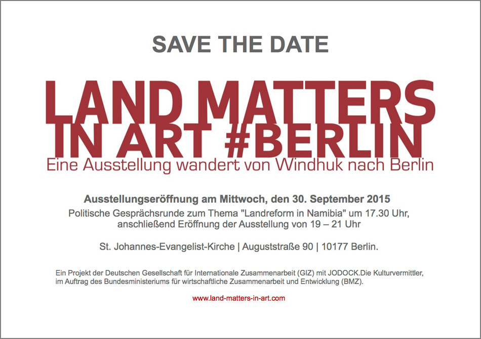 Save The Date Land Art Matters in Art #Berlin